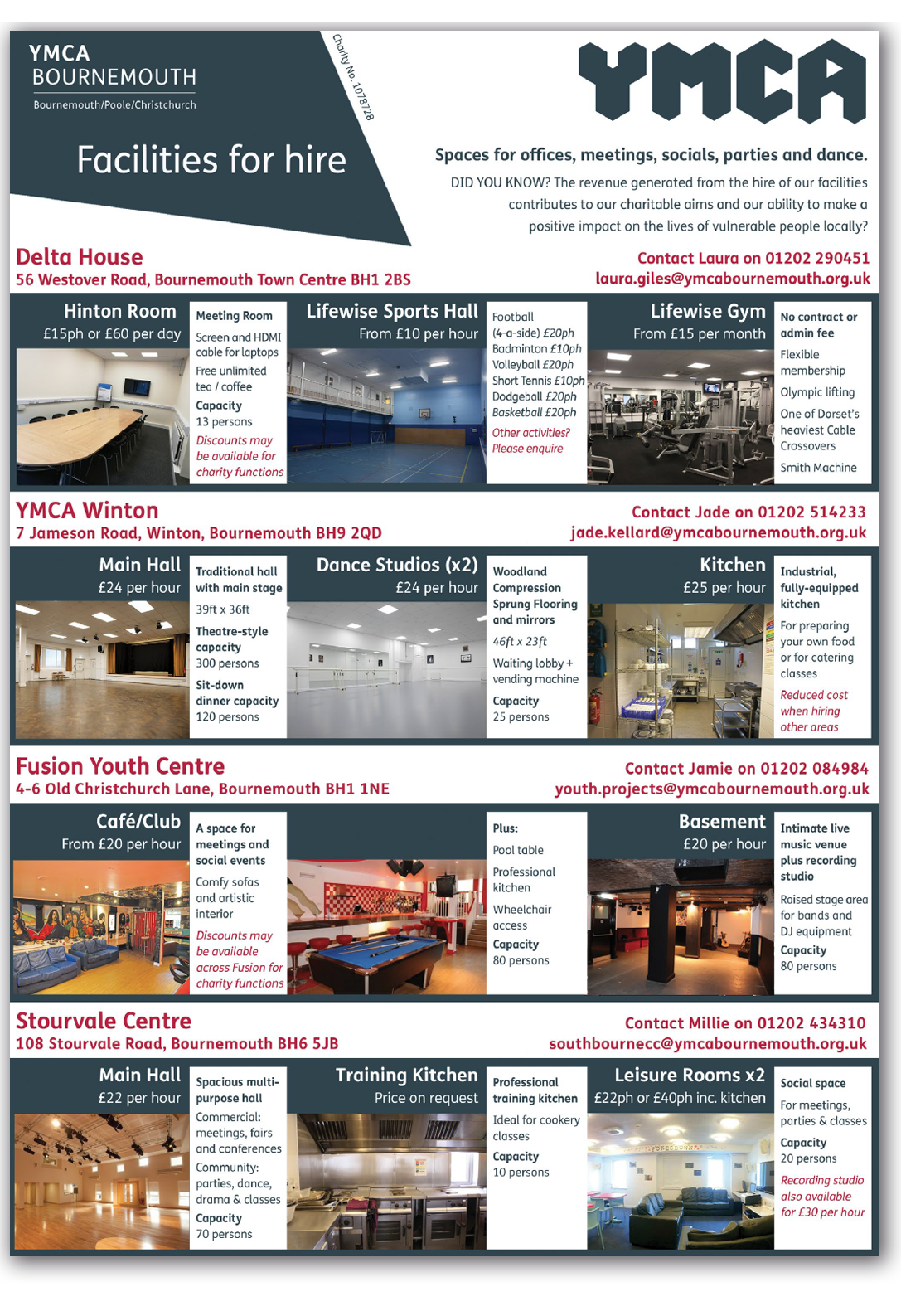 Townsend Youth Centre Hire YMCA Bournemouth